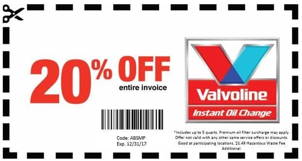 Valvoline Coupon: Find the Best Oil Change Offers