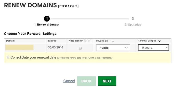 godaddy renewal domain 5