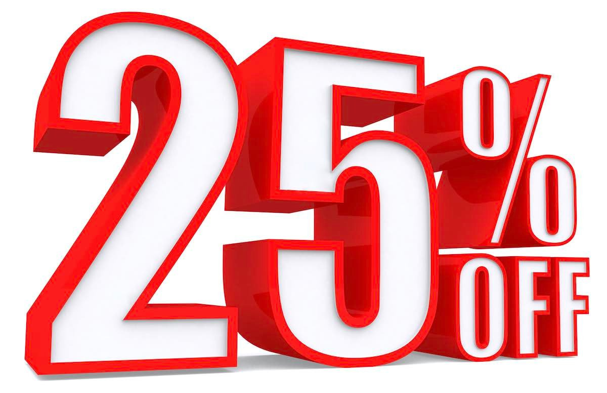 Upto 25 per cent off